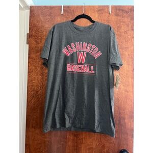 NEW Cooperstown Collection T-Shirt Mens L Charcoal Washington Baseball TF06